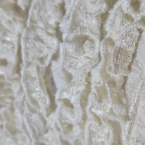 Heart Soul Cream Lace Blouse, Sz M - Picture 3 of 8